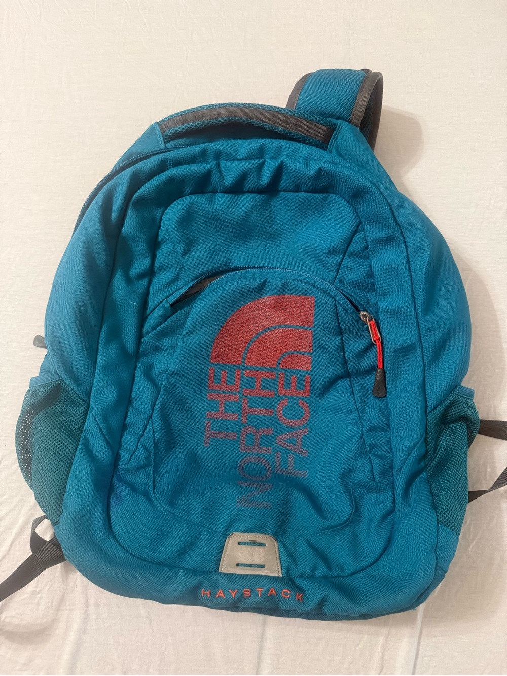 The North Face Haystack Backpack Blue Teal Orange Laptop School Travel NF00CHJ2